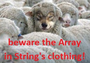 beware the array in string's clothing